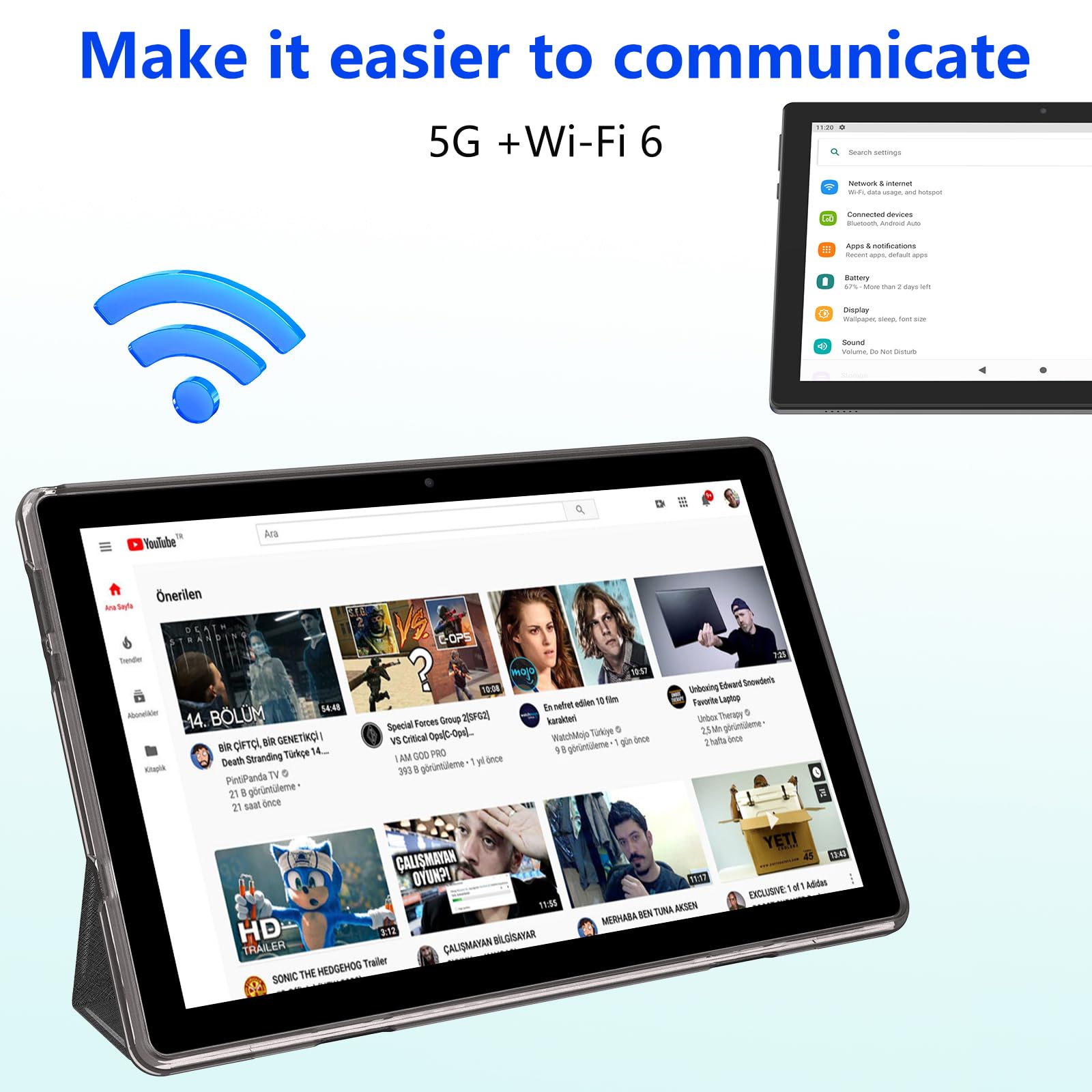 ZZB タブレット ZZB Tablet with Keyboard 10 inch Tablet 2 in 1 Tablets Including
